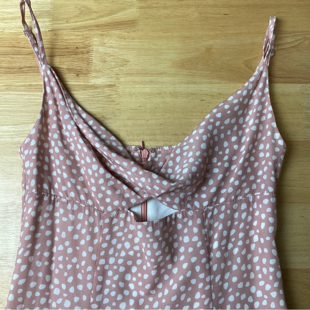 KOOKAI 'Karlie' Rosie Pink Print Twist Front Midi Dress Size 34 AU 6 RRP $220 - Picture 7 of 12